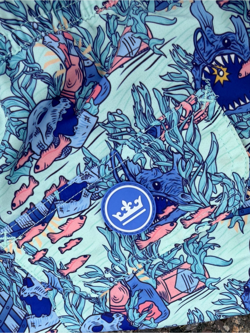 Peter Millar Seaside ‘Lit up’ print swim trunks, men’s XL